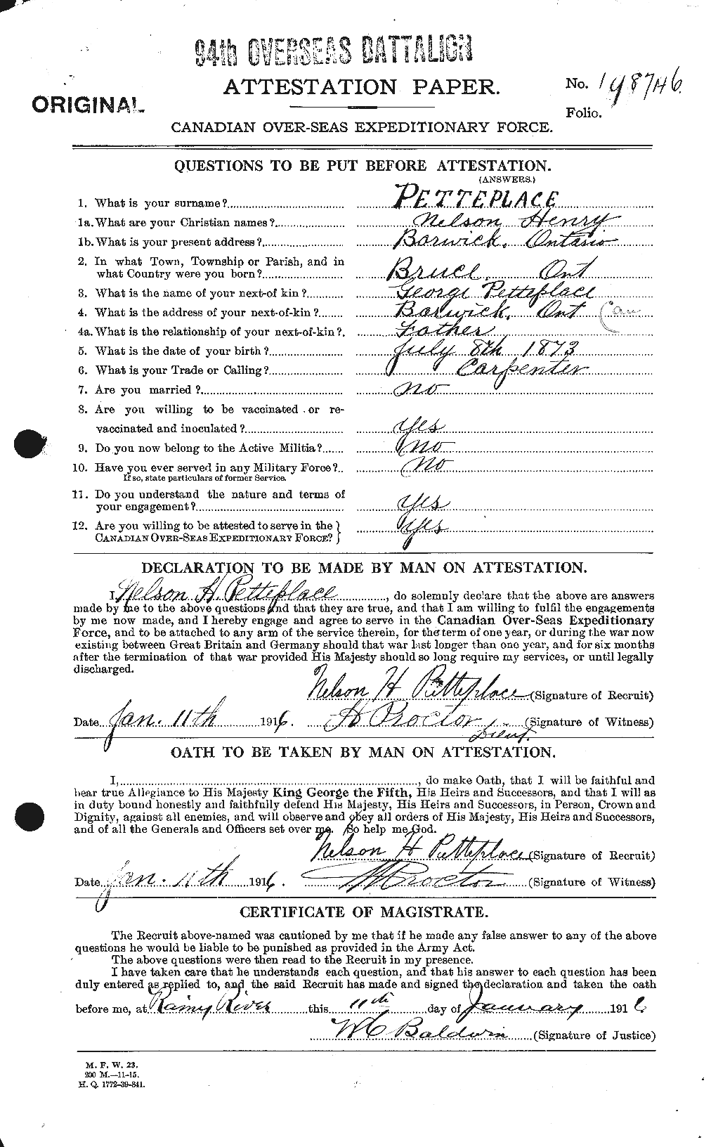Personnel Records of the First World War - CEF 576449a