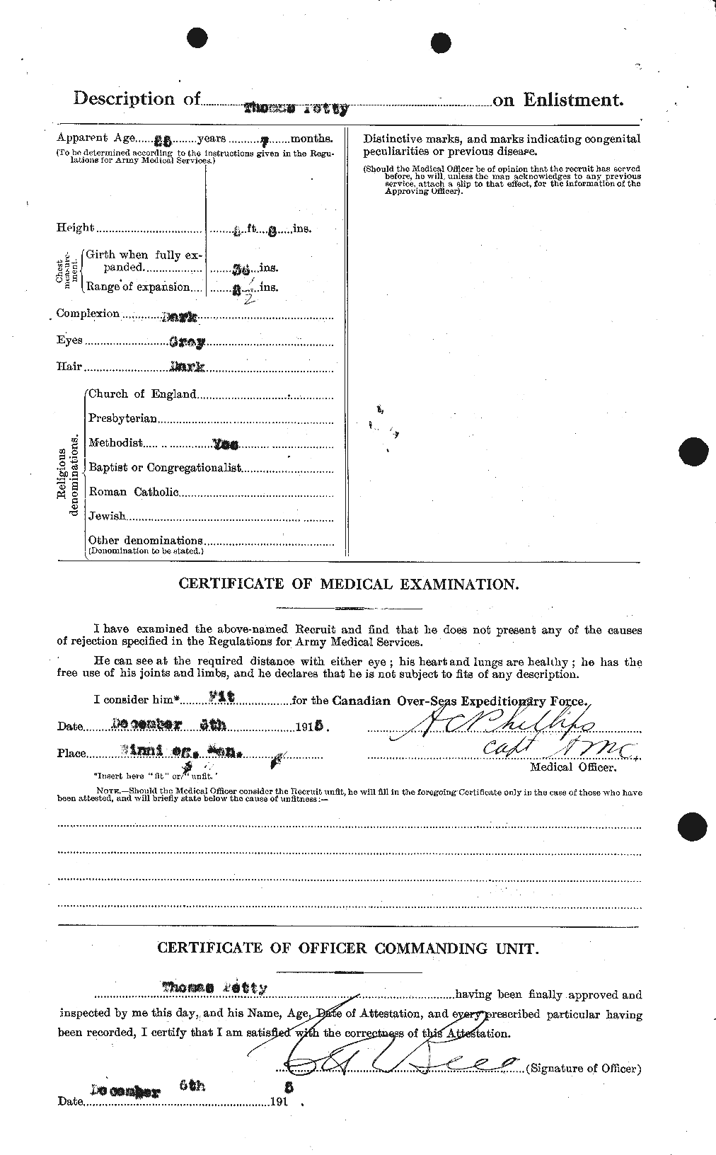 Dossiers du Personnel de la Première Guerre mondiale - CEC 576722b