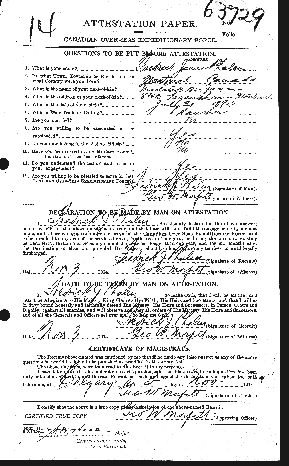 Personnel Records of the First World War - CEF 576840a