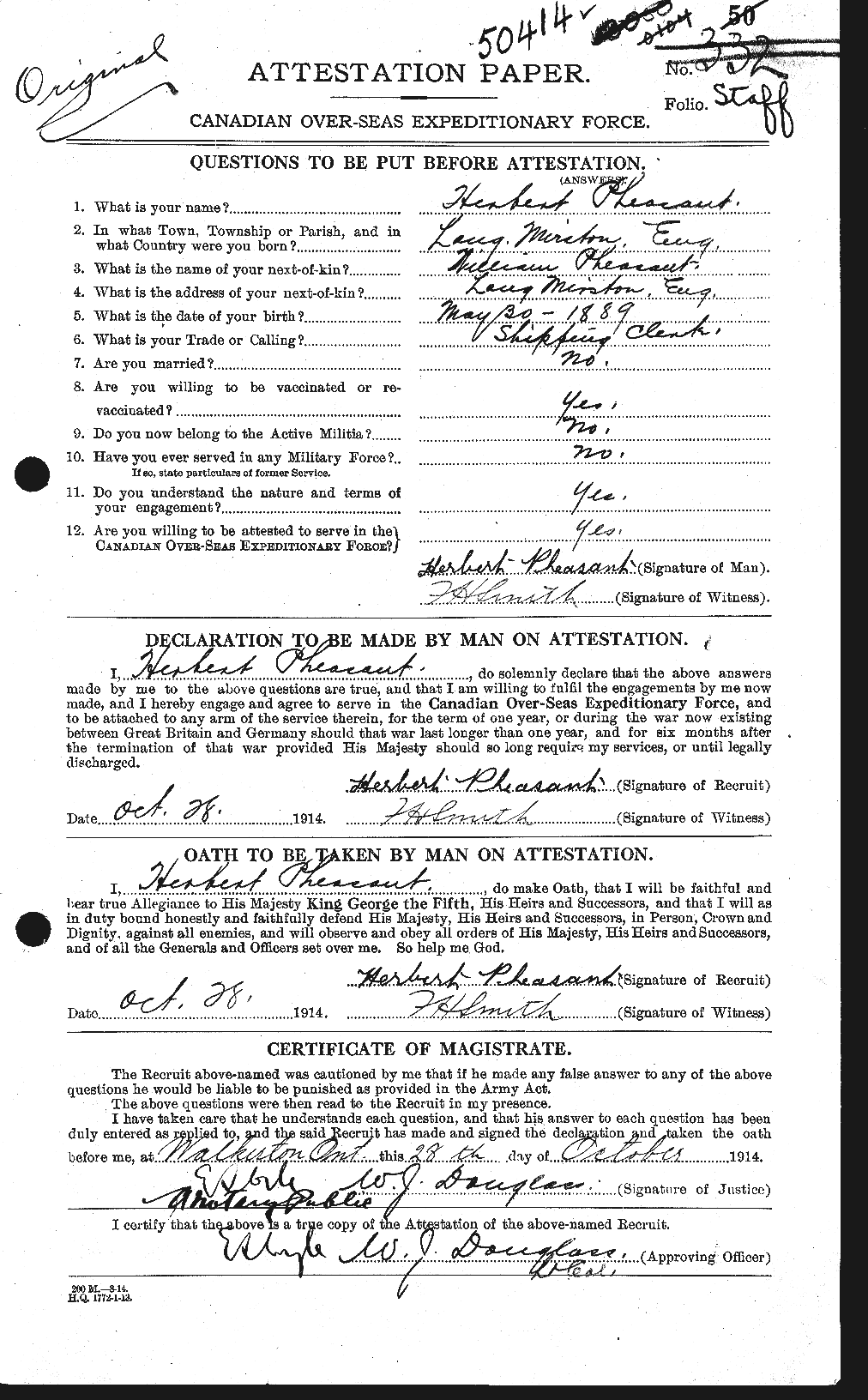 Personnel Records of the First World War - CEF 576918a
