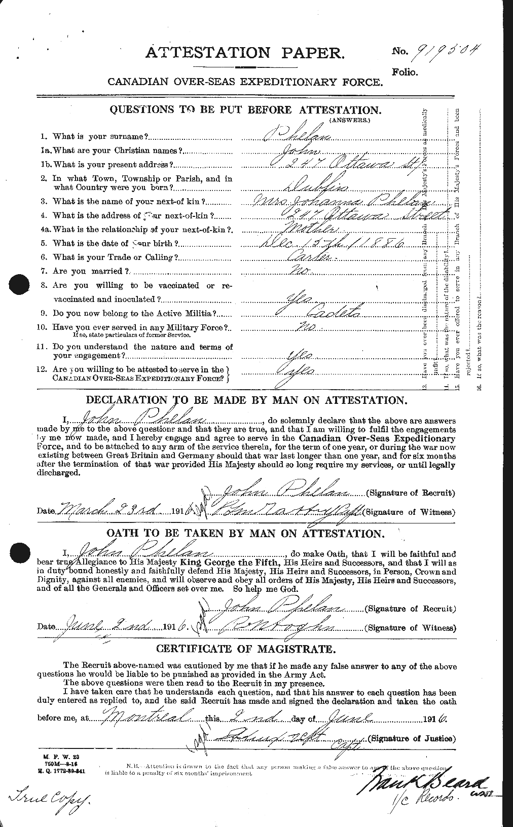 Personnel Records of the First World War - CEF 576954a