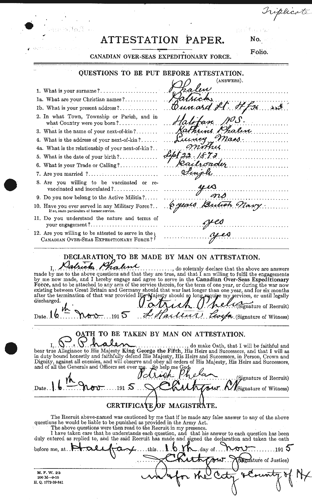 Personnel Records of the First World War - CEF 576961a