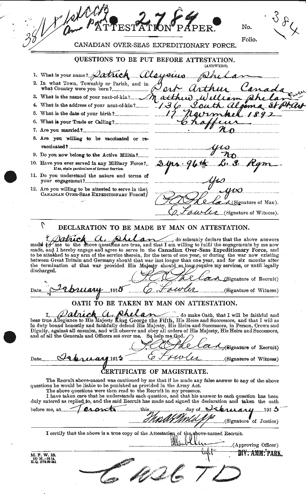 Personnel Records of the First World War - CEF 576963a