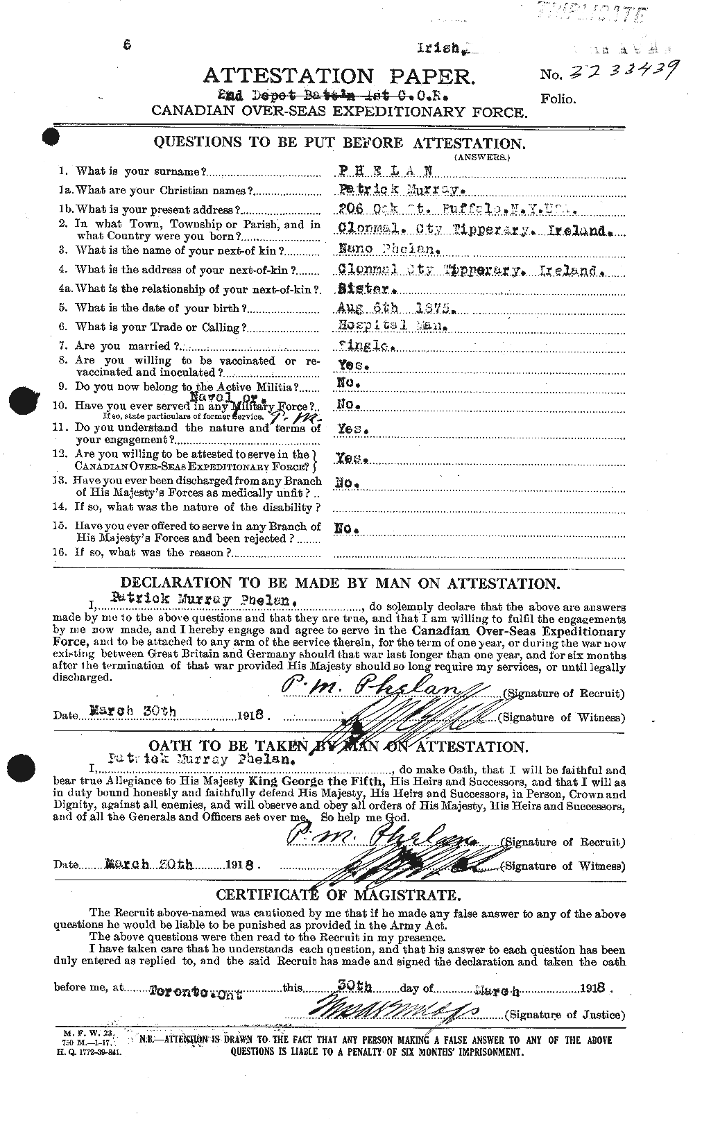 Personnel Records of the First World War - CEF 576967a