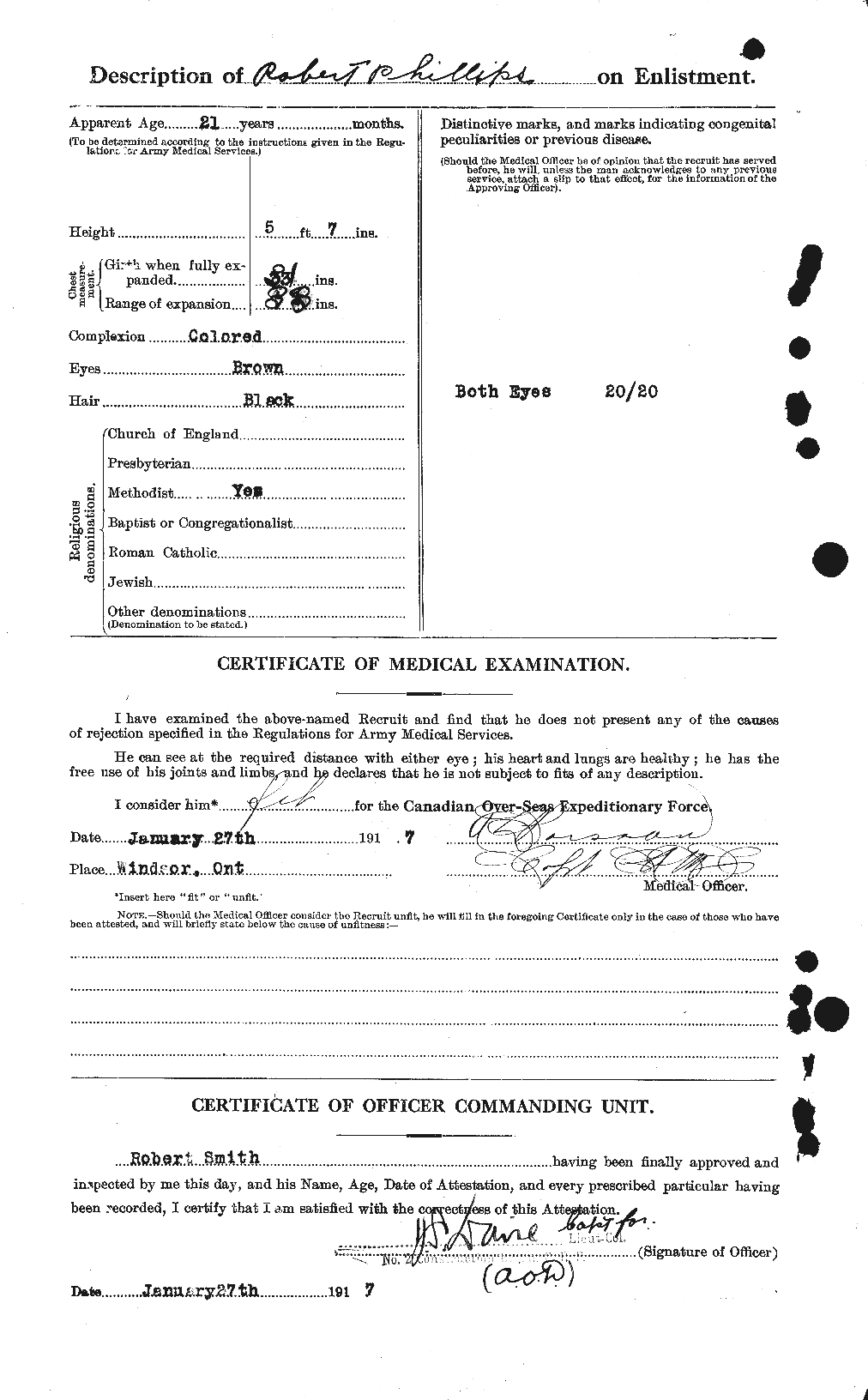Dossiers du Personnel de la Première Guerre mondiale - CEC 577820b