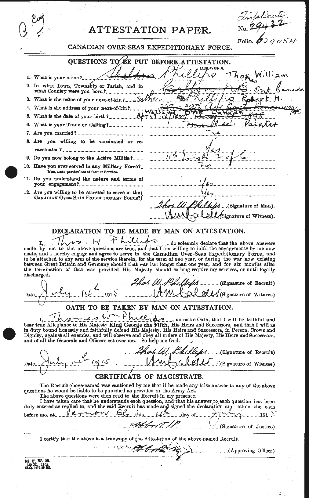 Personnel Records of the First World War - CEF 577913a