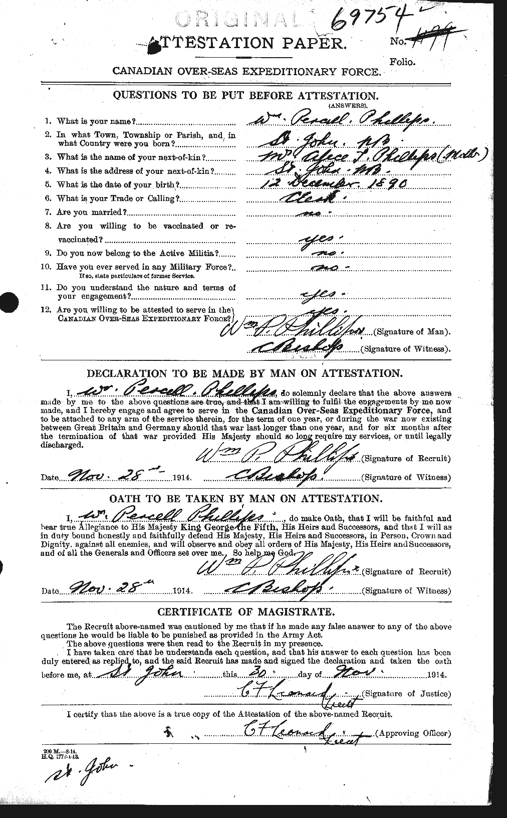 Personnel Records of the First World War - CEF 577992a