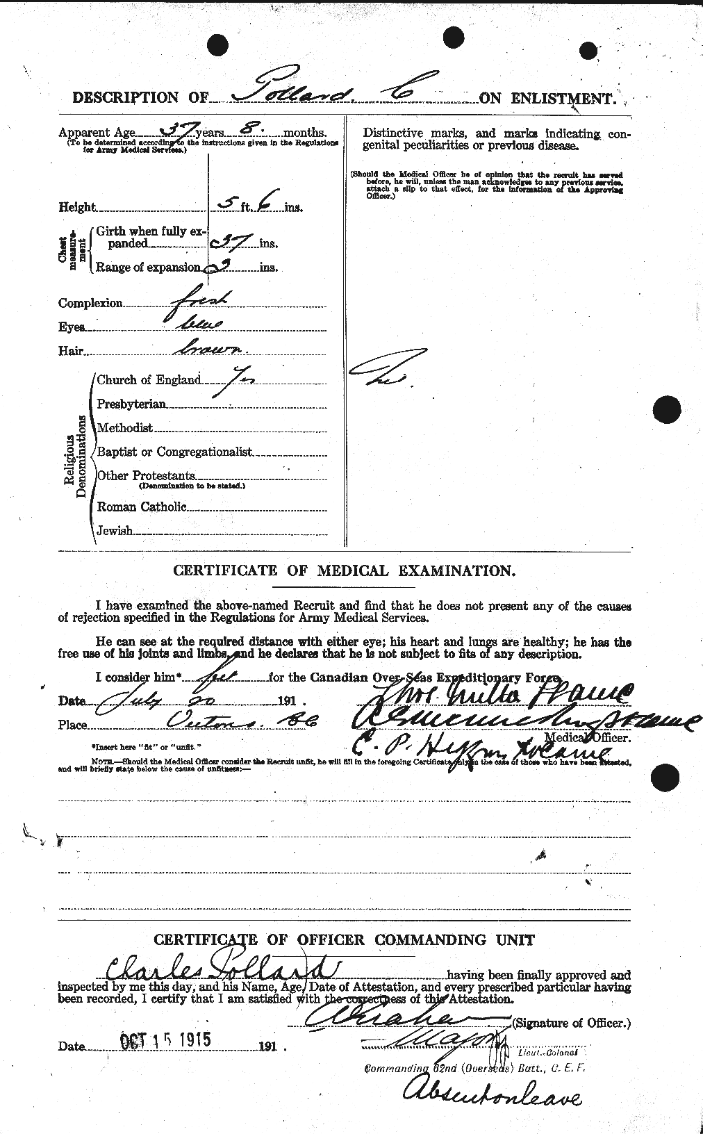 Personnel Records of the First World War - CEF 578818b