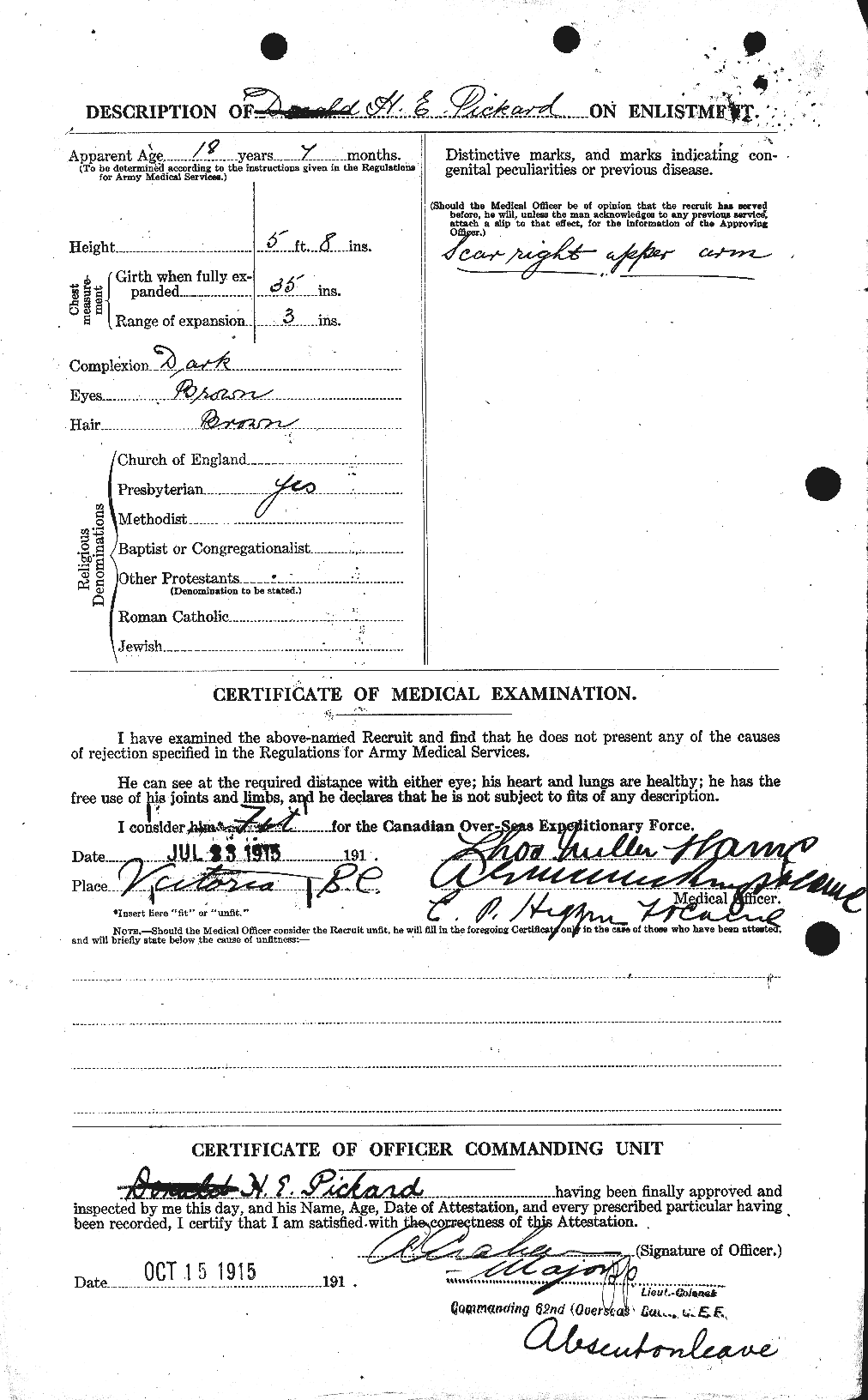 Personnel Records of the First World War - CEF 579438b