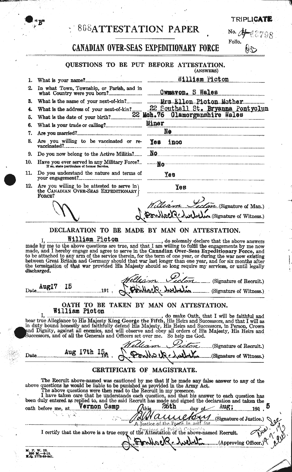Personnel Records of the First World War - CEF 579813a