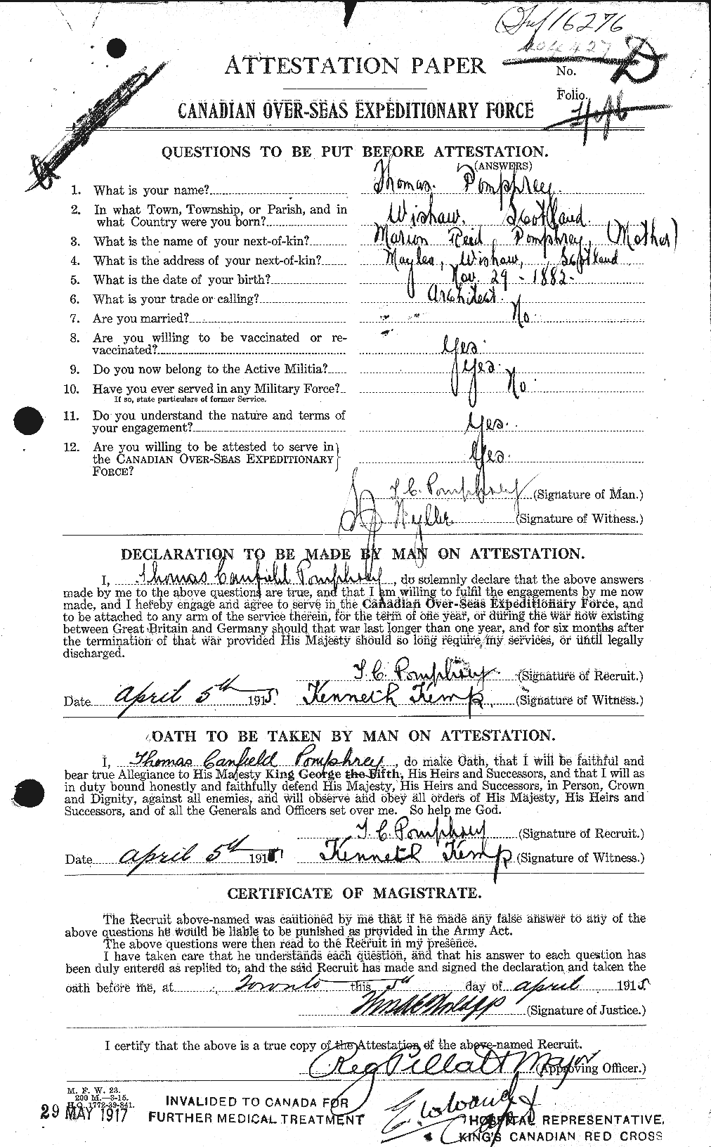 Personnel Records of the First World War - CEF 581075a