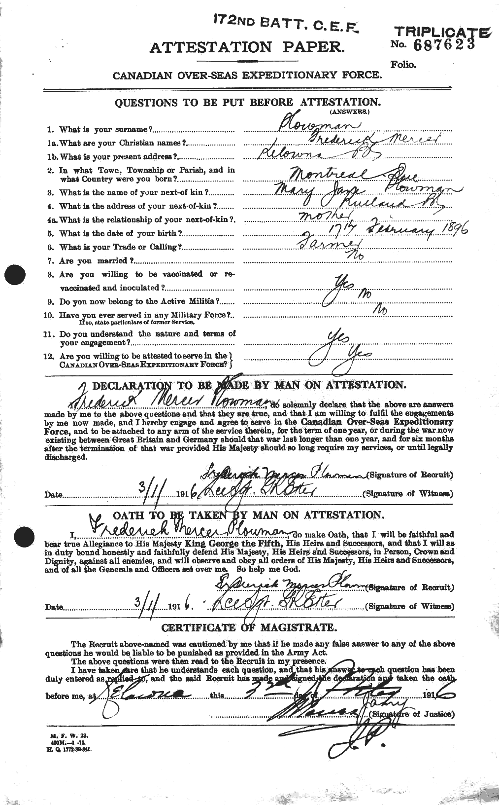 Personnel Records of the First World War - CEF 581339a