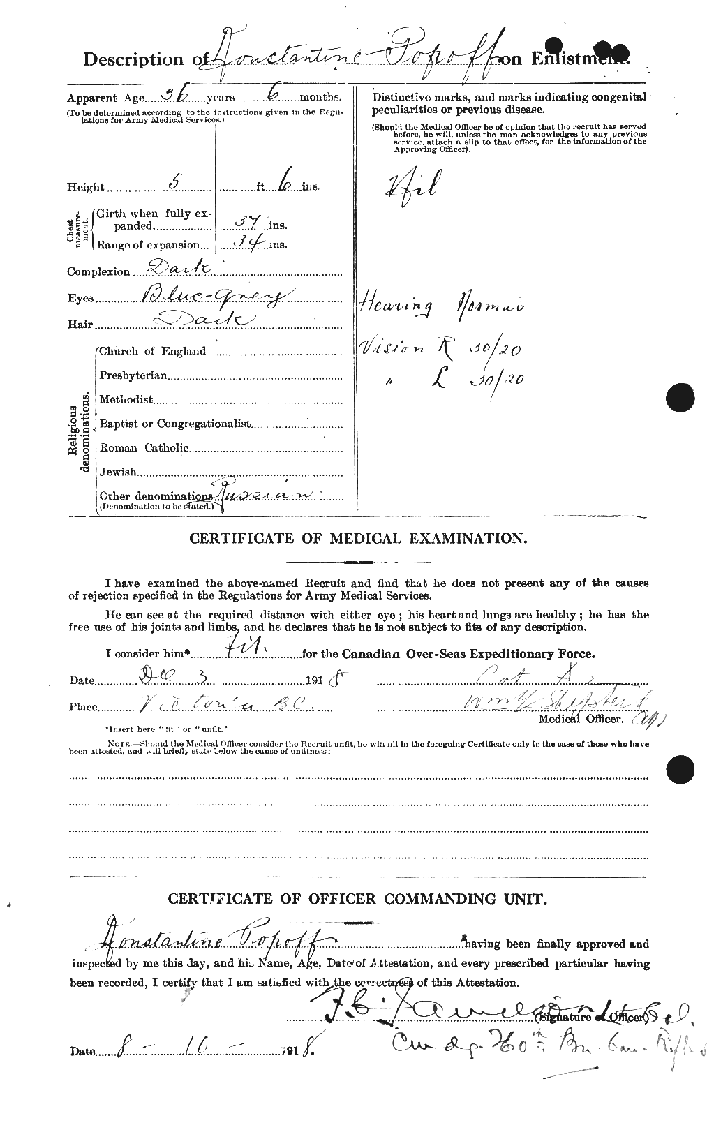 Personnel Records of the First World War - CEF 581591b
