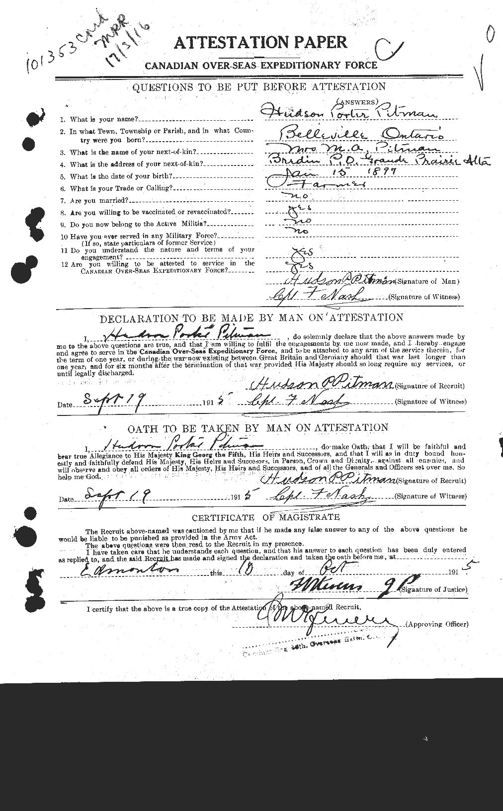 Personnel Records of the First World War - CEF 583484a