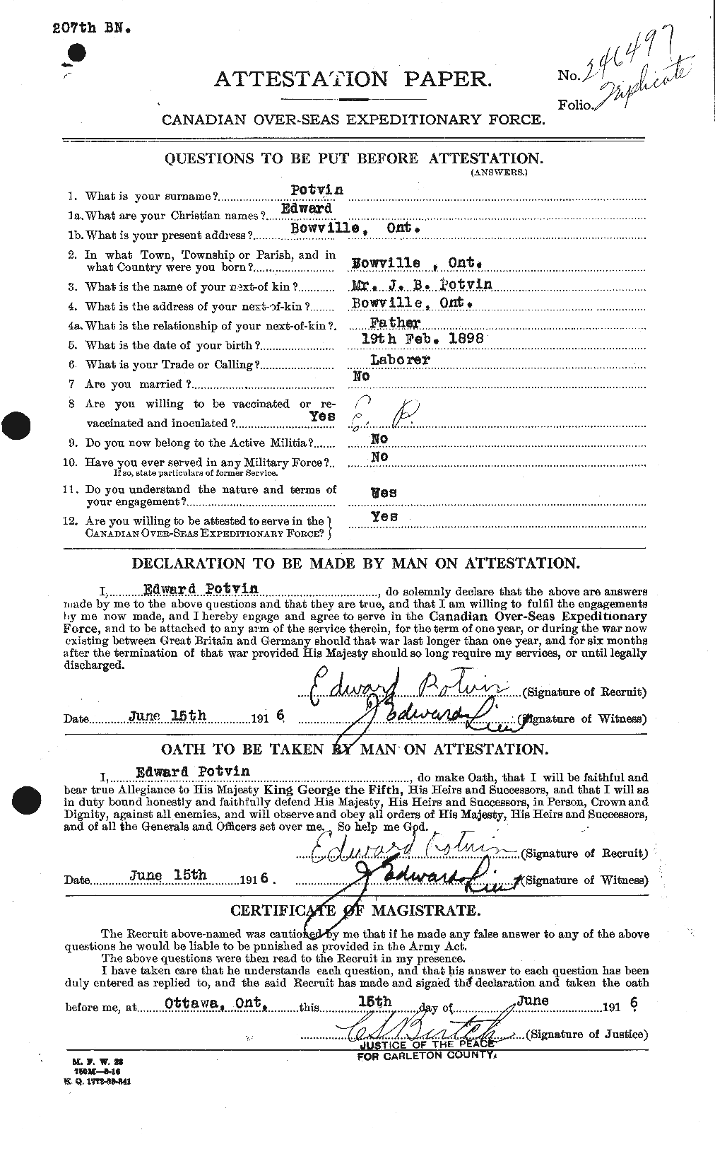 Personnel Records of the First World War - CEF 584621a
