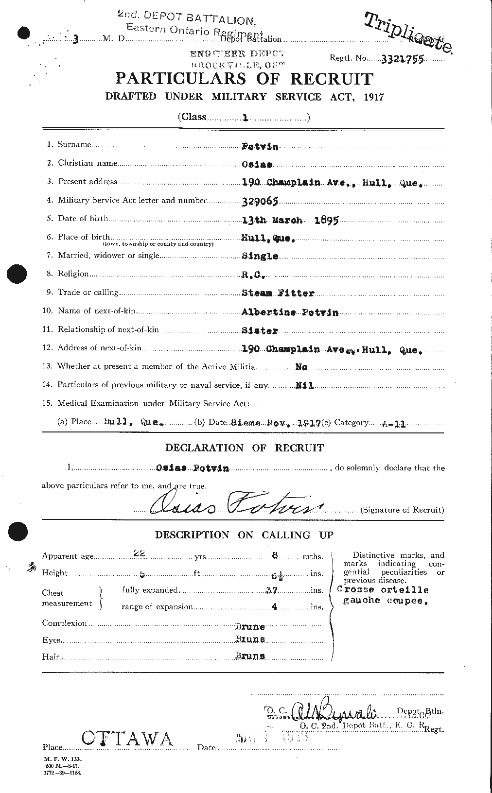 Personnel Records of the First World War - CEF 584652a