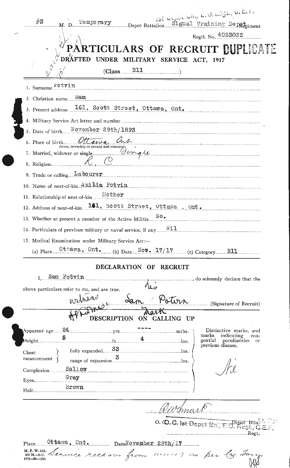 Personnel Records of the First World War - CEF 584669a