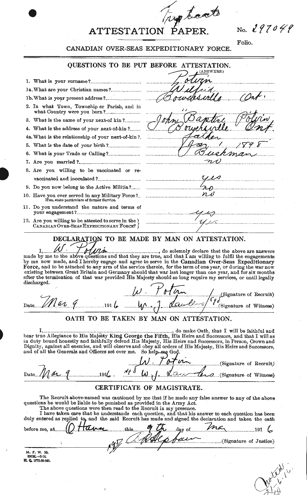 Personnel Records of the First World War - CEF 584674a