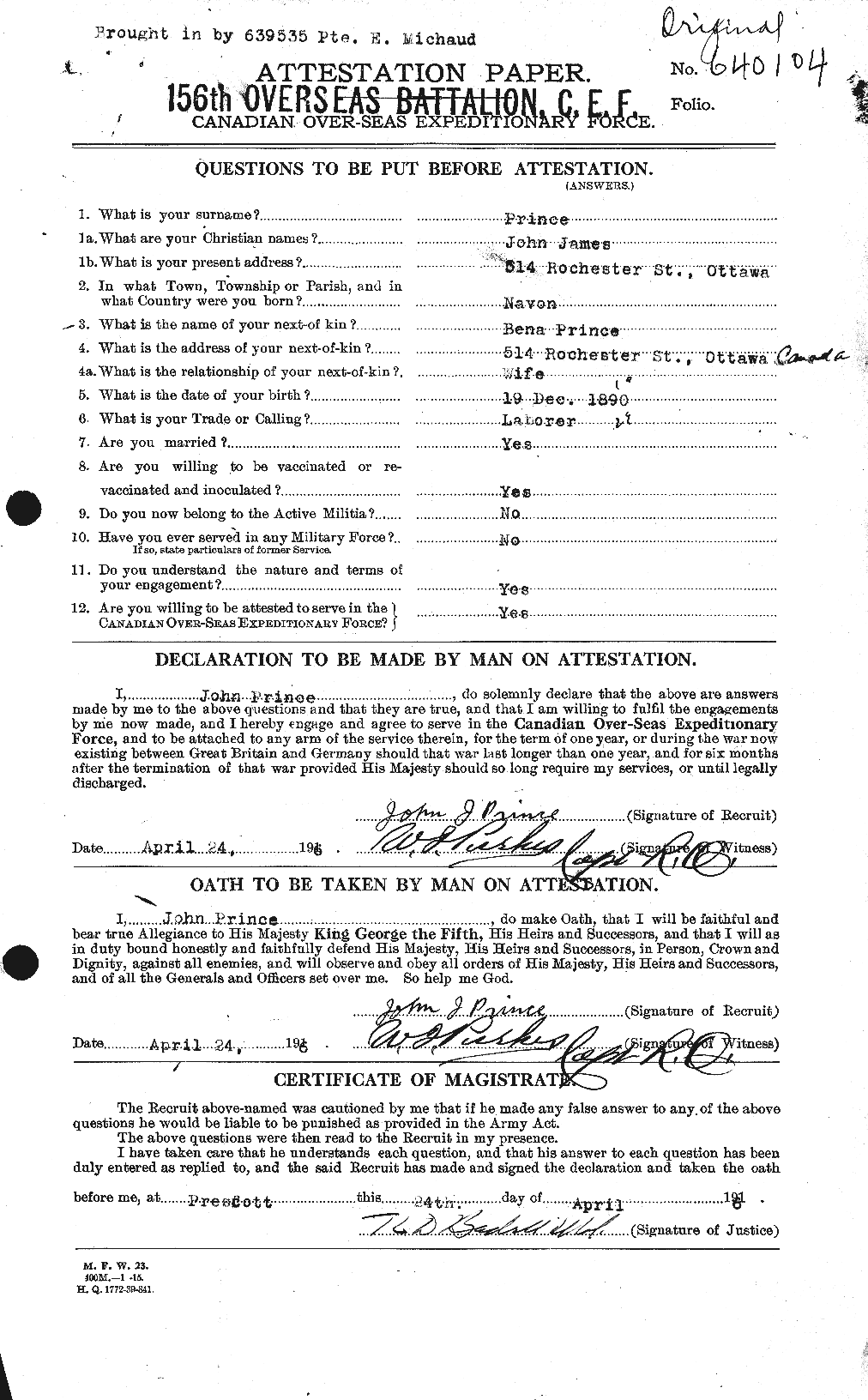 Personnel Records of the First World War - CEF 586228a