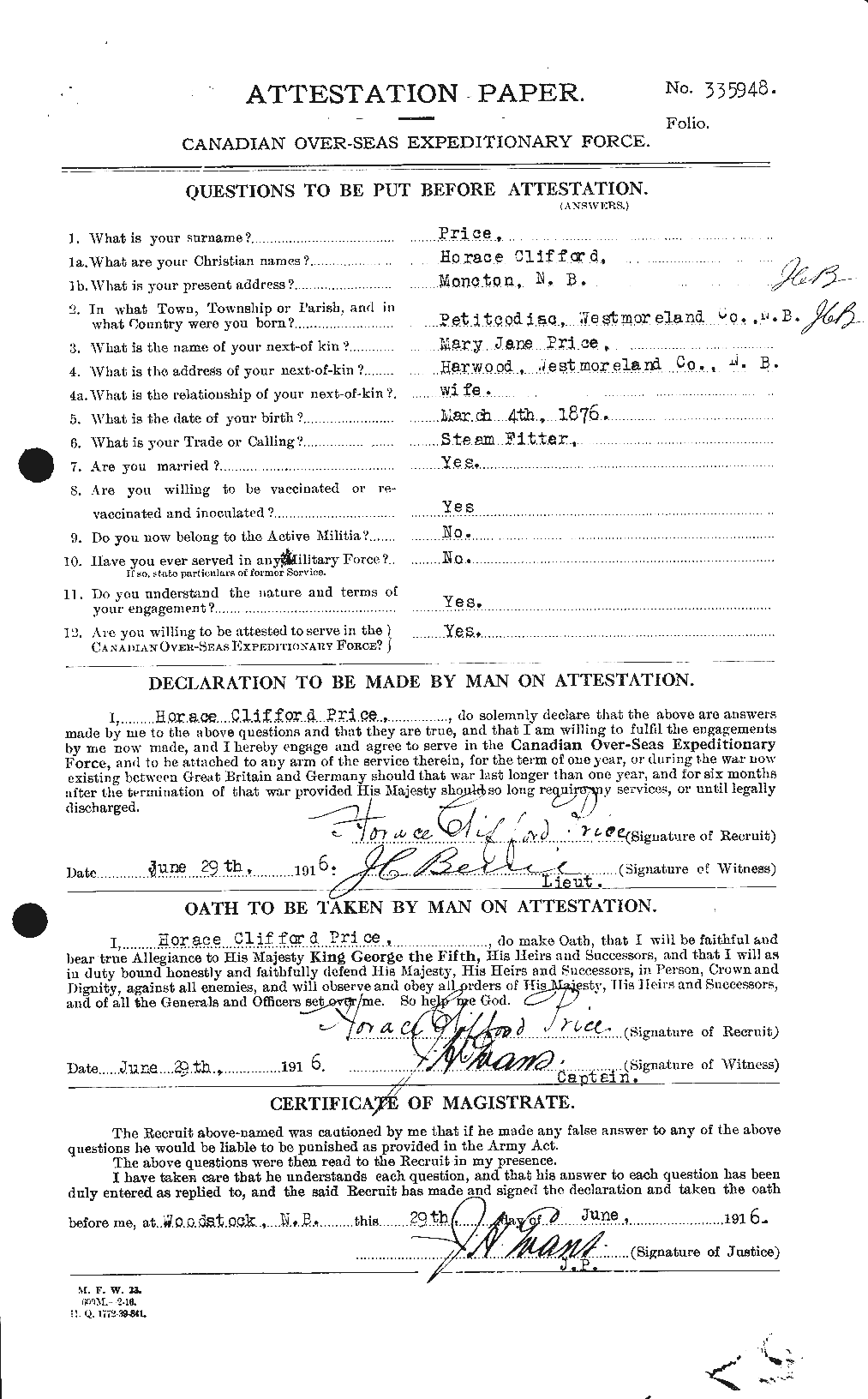 Personnel Records of the First World War - CEF 587179a