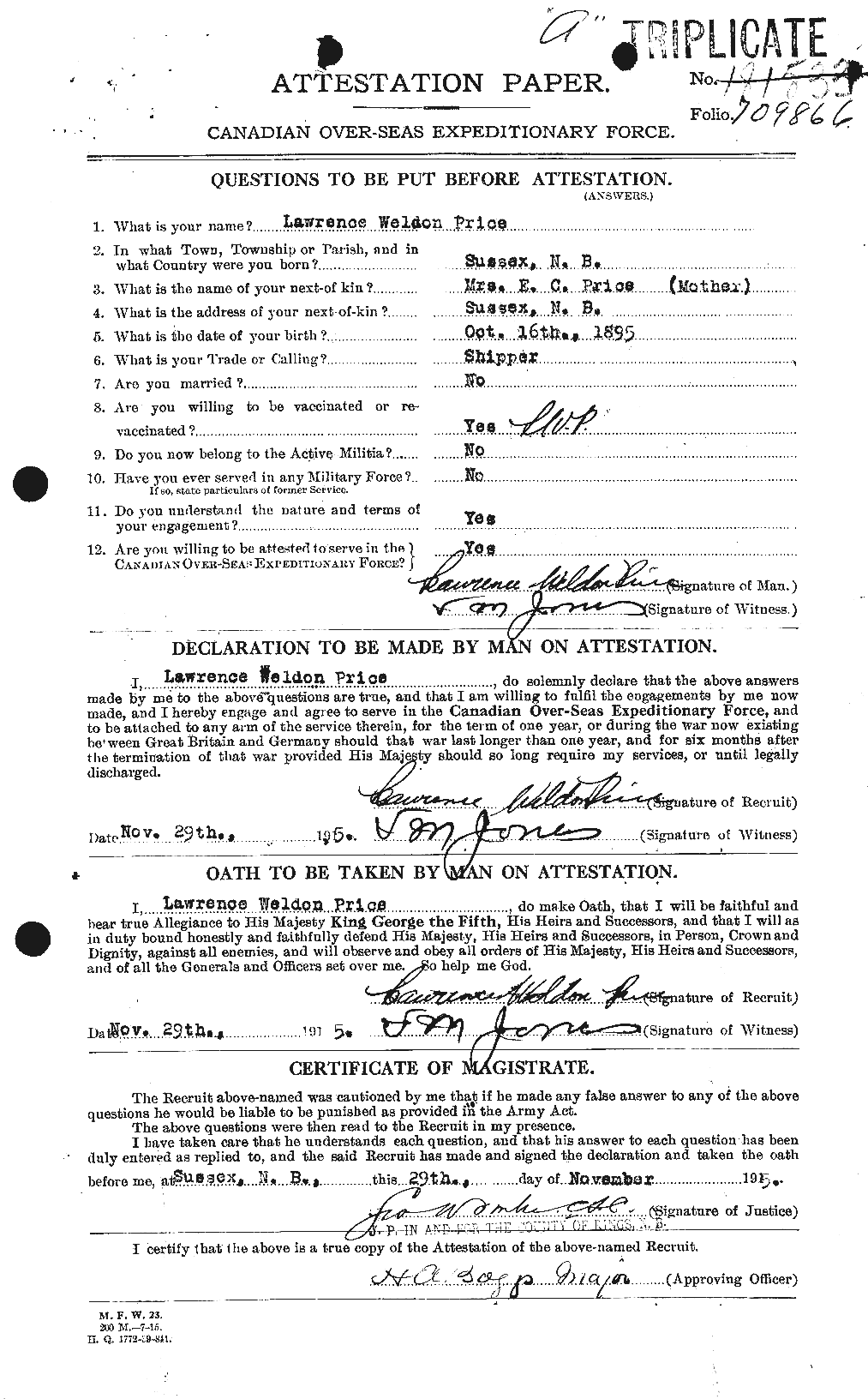 Personnel Records of the First World War - CEF 587272a