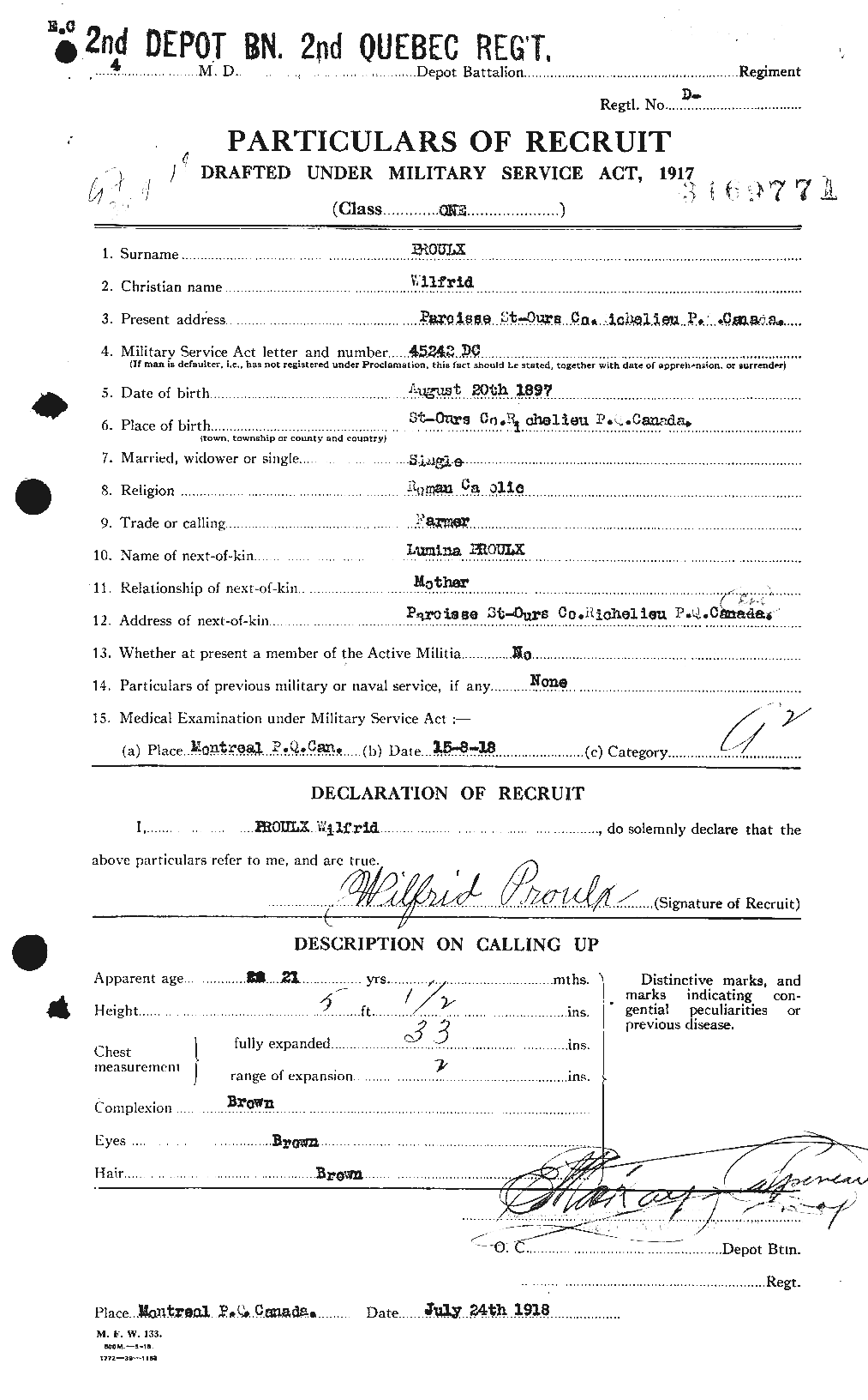 Personnel Records of the First World War - CEF 587641a