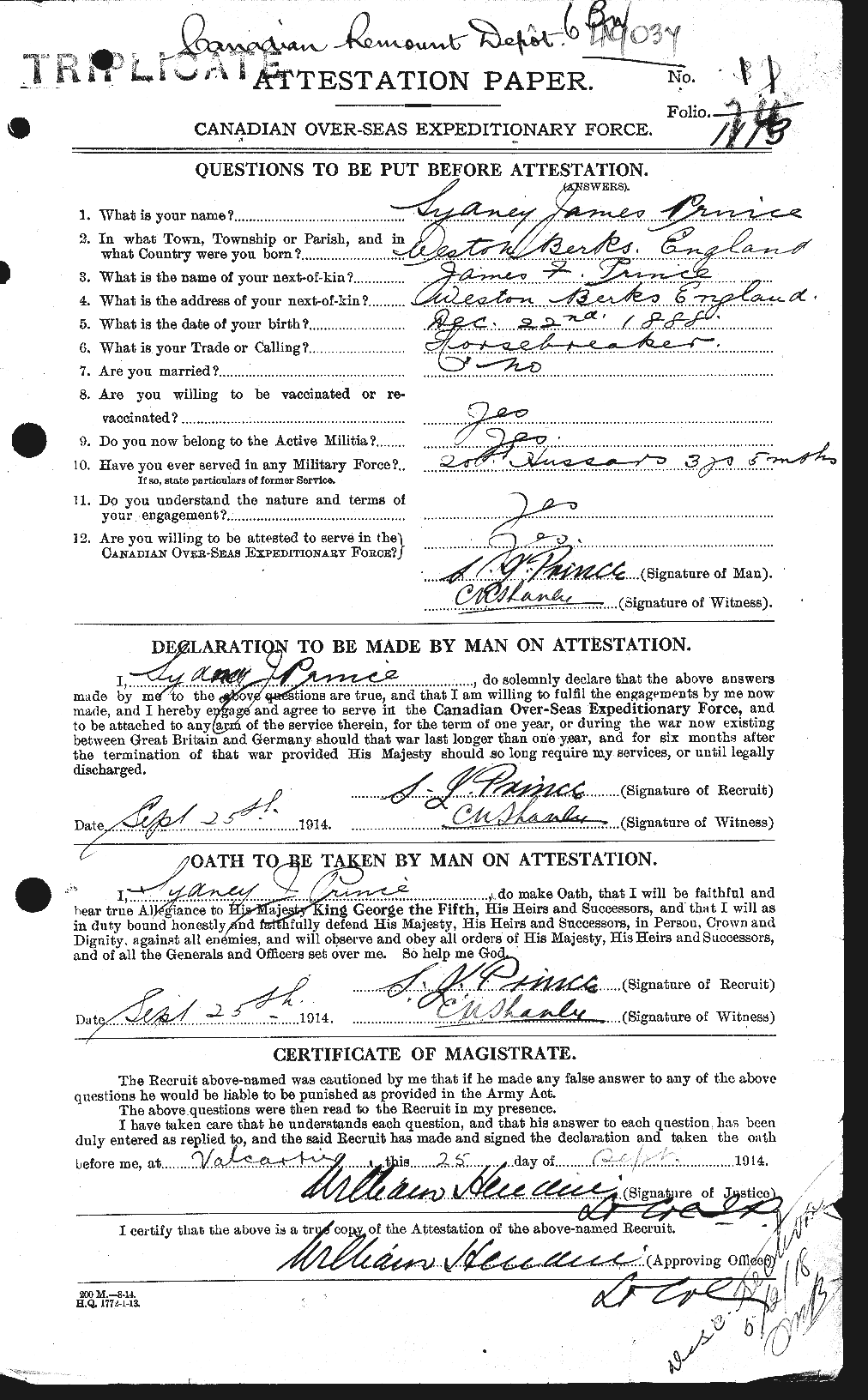 Personnel Records of the First World War - CEF 587816a