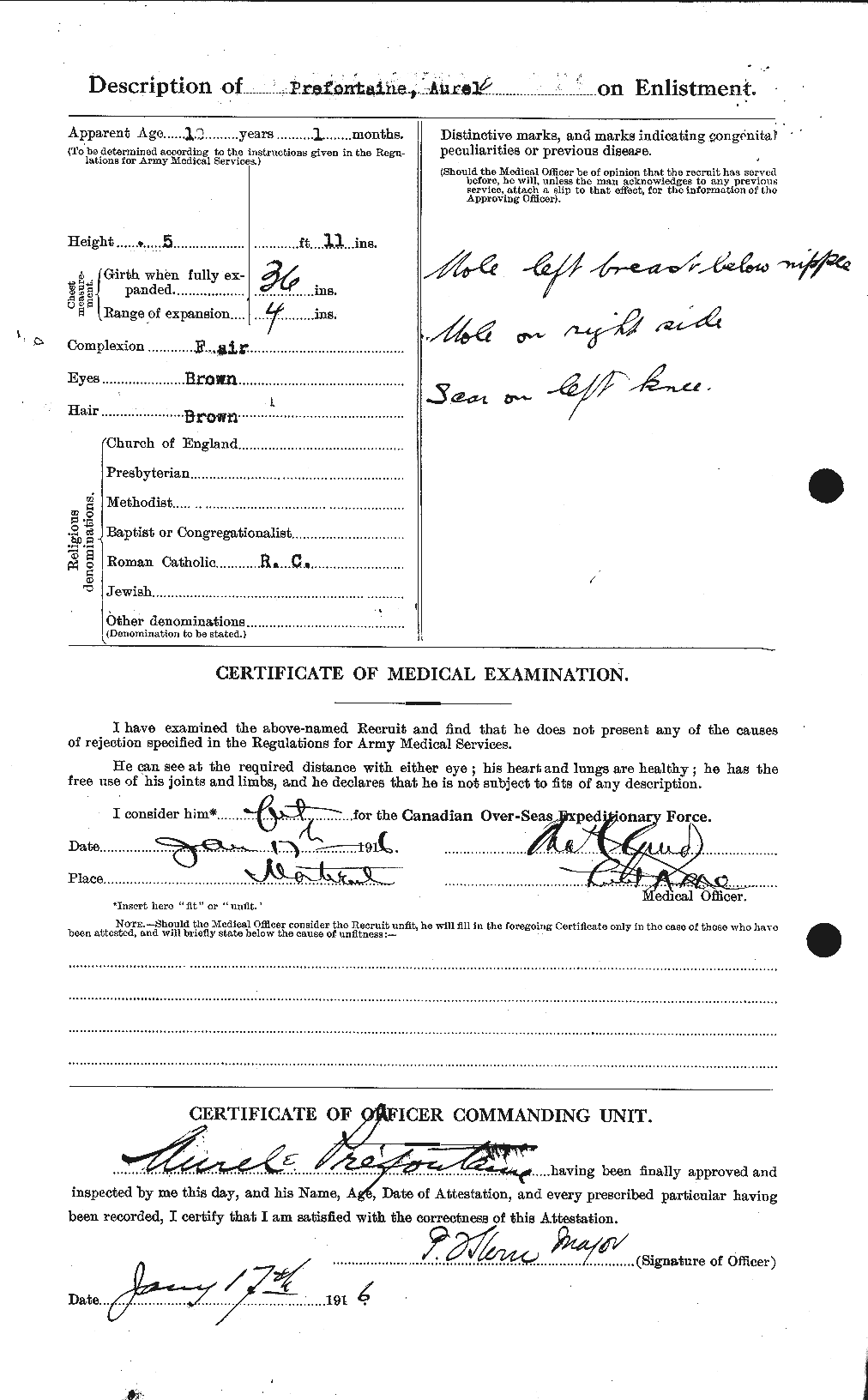 Dossiers du Personnel de la Première Guerre mondiale - CEC 588398b