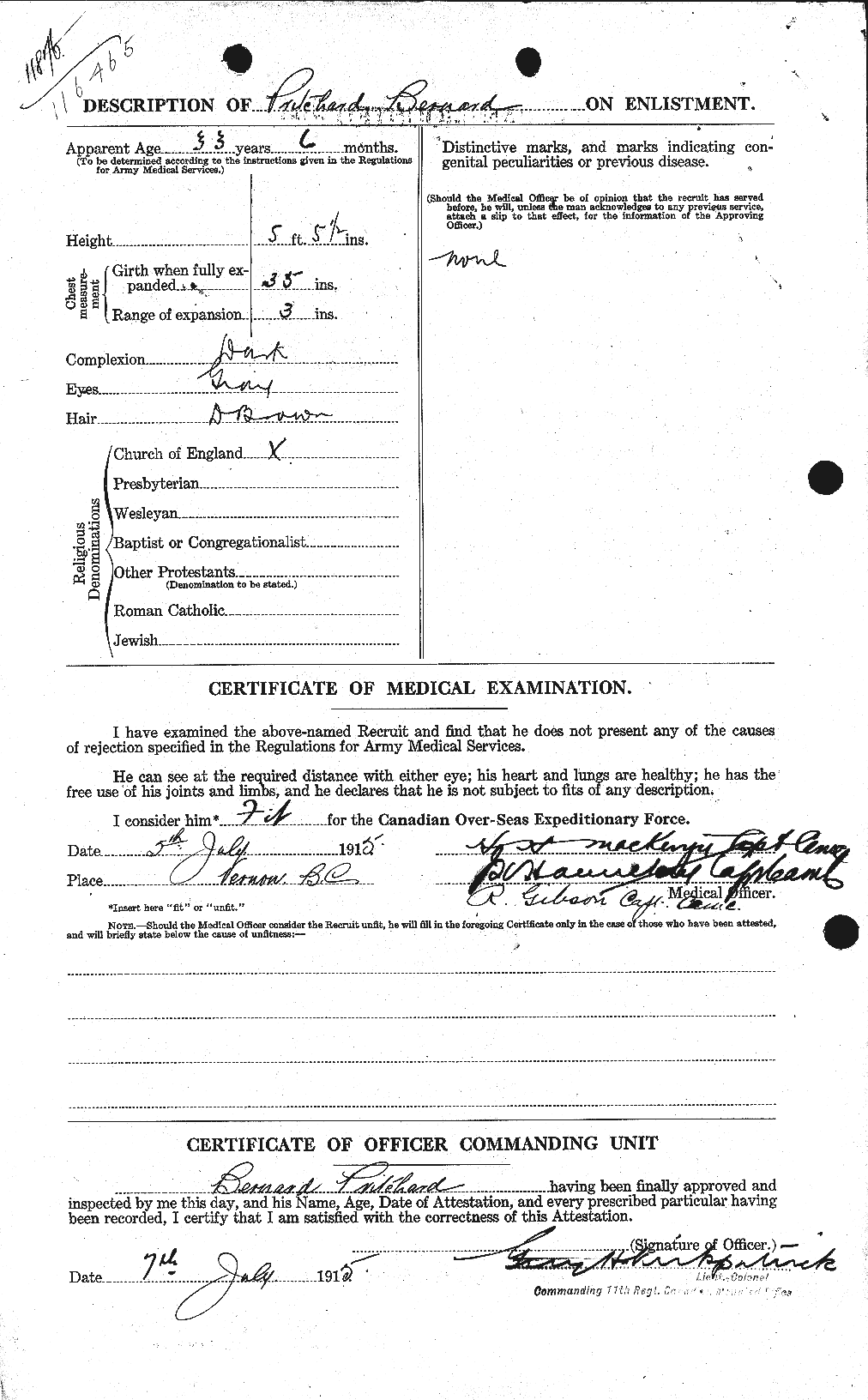 Personnel Records of the First World War - CEF 588489b