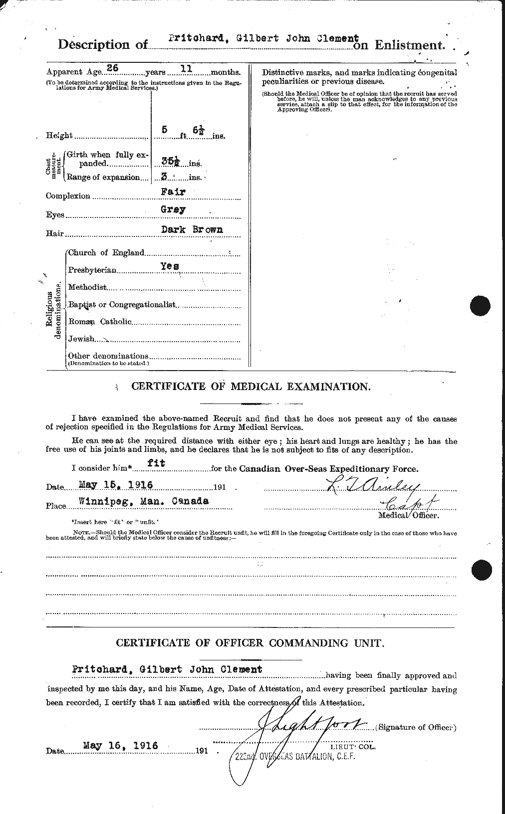Personnel Records of the First World War - CEF 588538b
