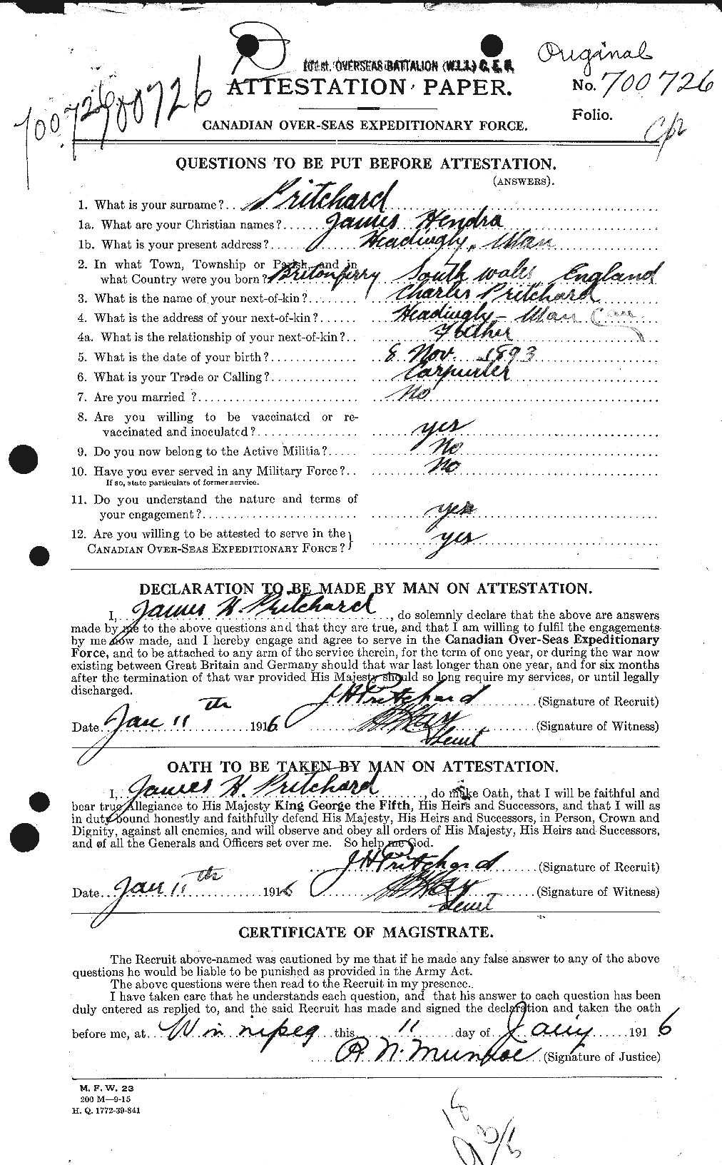 Personnel Records of the First World War - CEF 588579a
