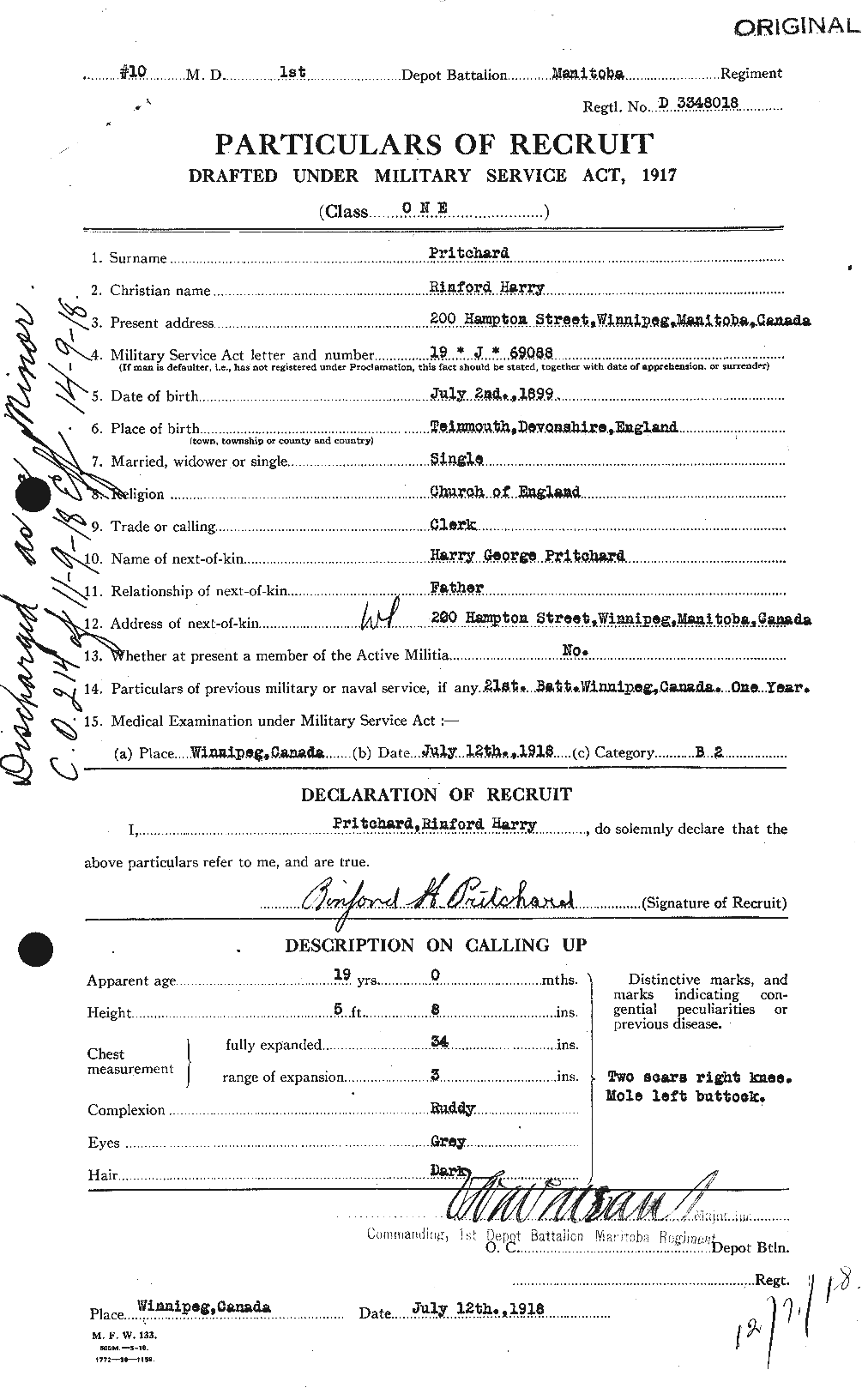 Personnel Records of the First World War - CEF 588596a