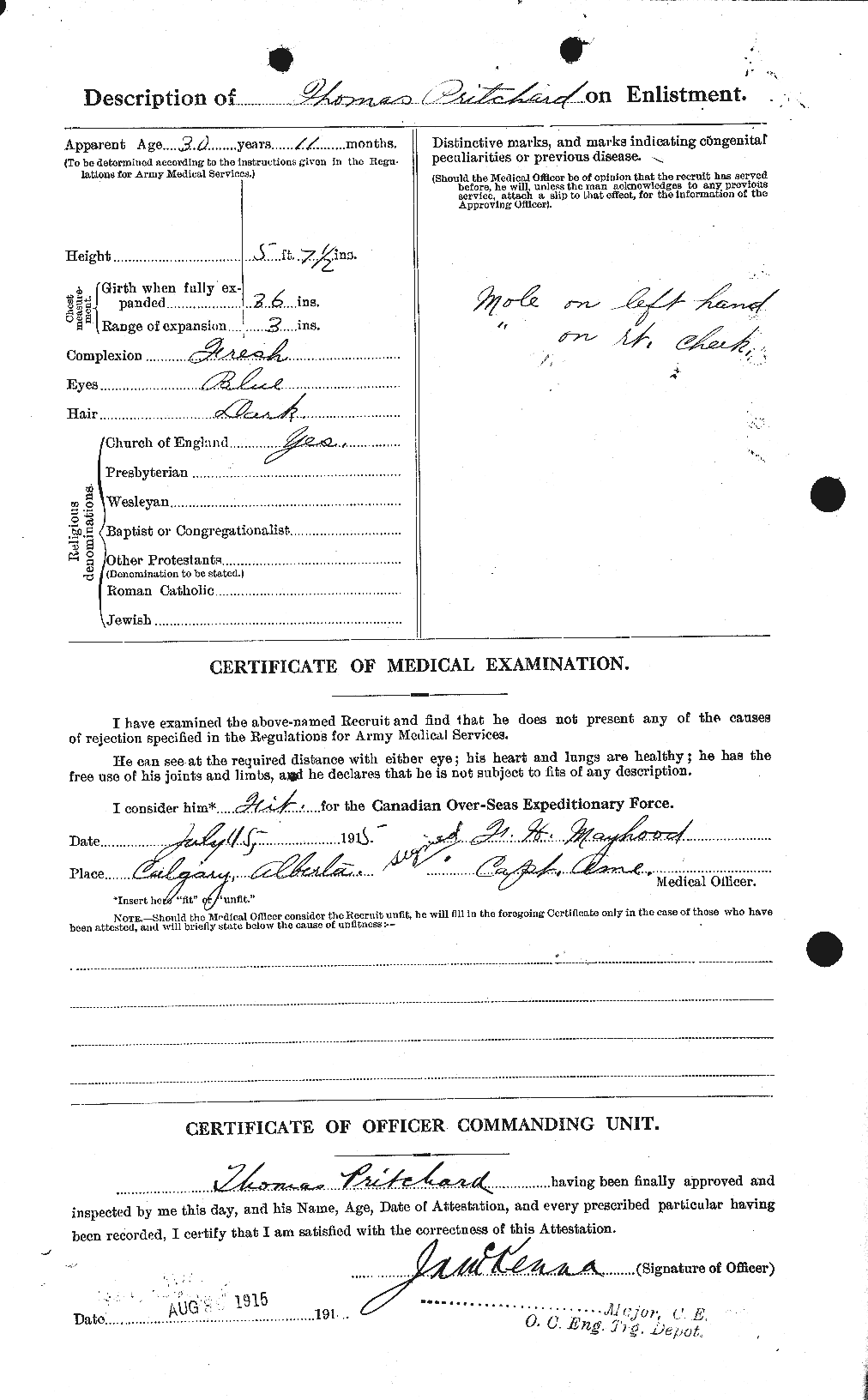 Personnel Records of the First World War - CEF 588615b