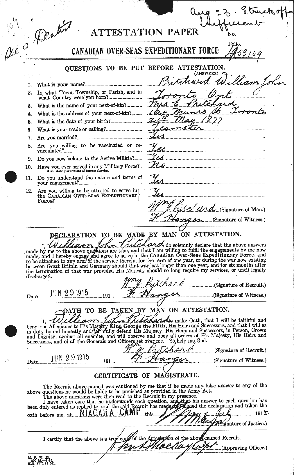Personnel Records of the First World War - CEF 588629a