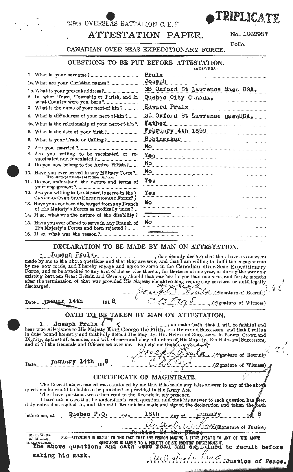 Personnel Records of the First World War - CEF 588939a