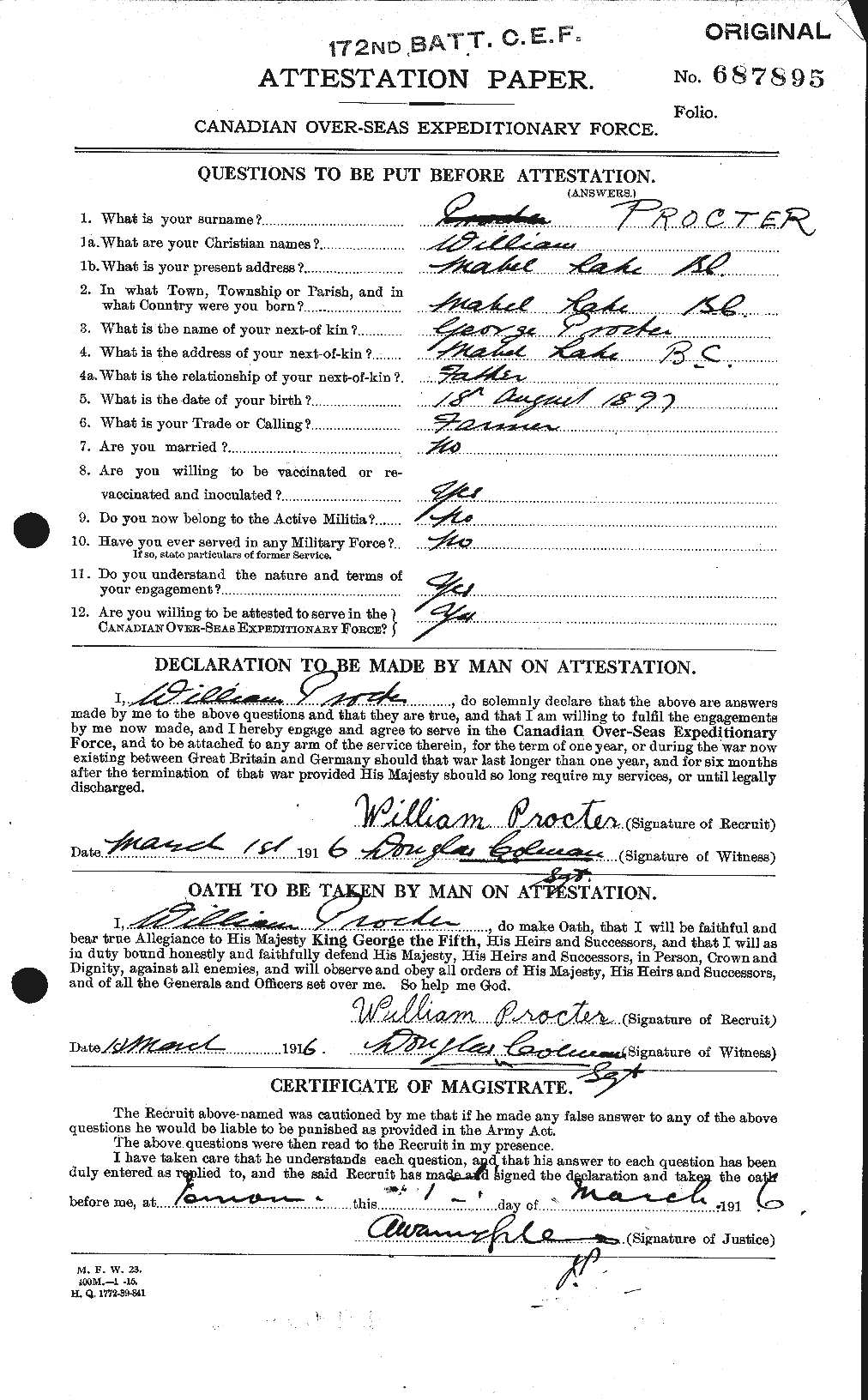 Personnel Records of the First World War - CEF 589125a