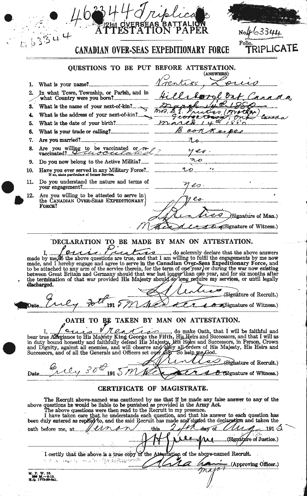 Personnel Records of the First World War - CEF 589689a