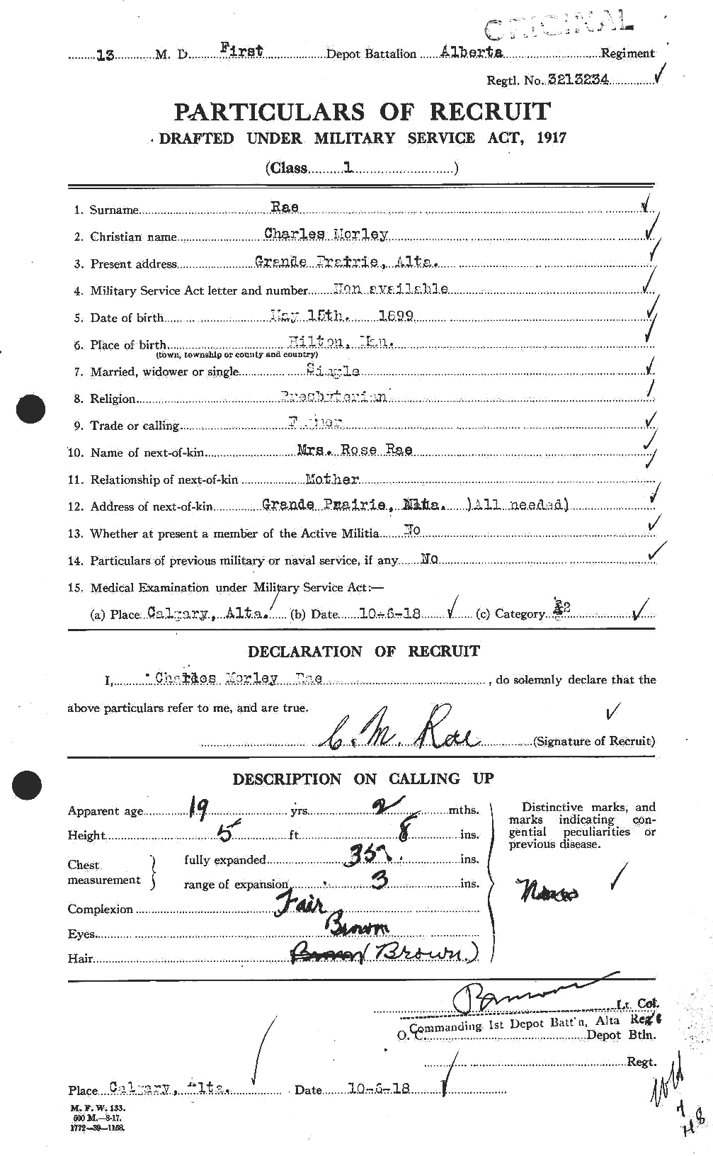 Personnel Records of the First World War - CEF 591198a