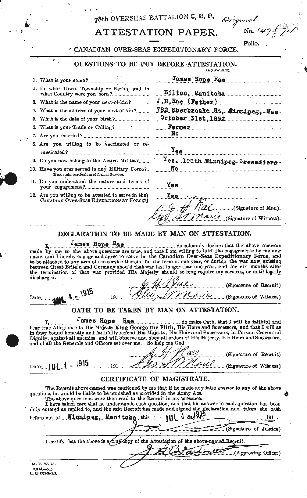 Personnel Records of the First World War - CEF 591244a