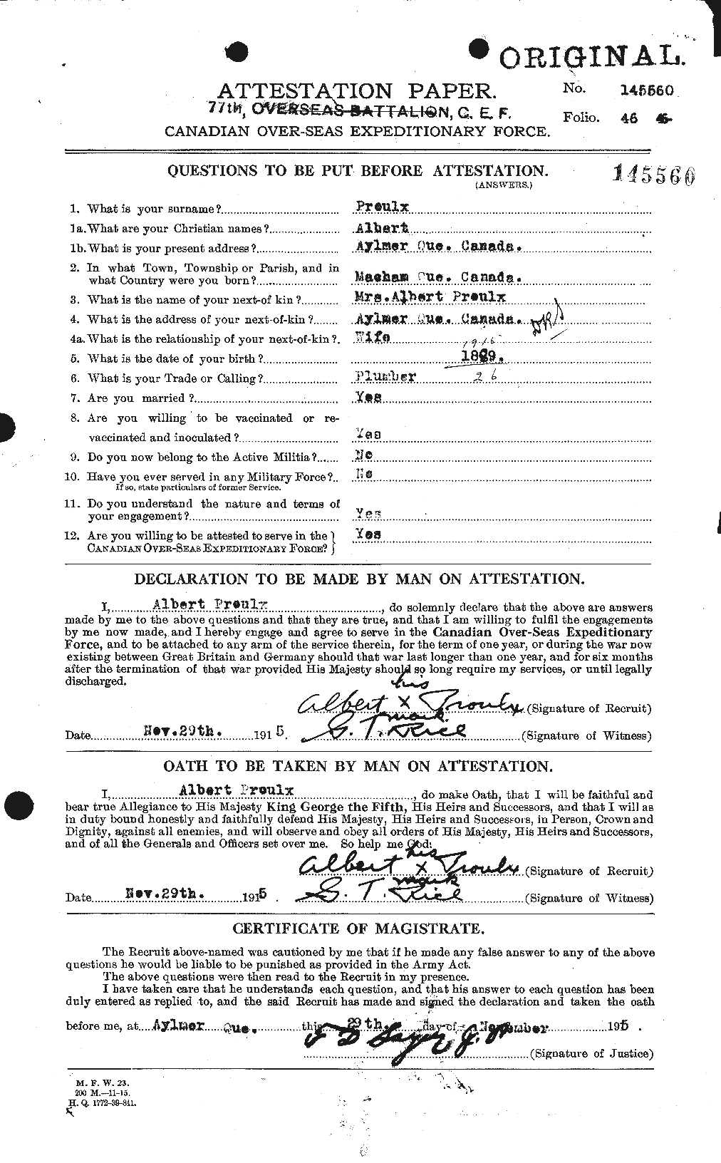 Personnel Records of the First World War - CEF 591499a