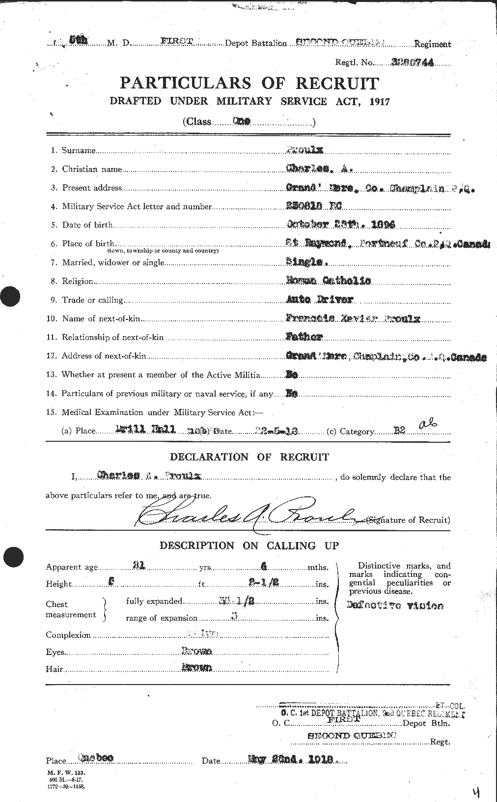 Personnel Records of the First World War - CEF 591530a