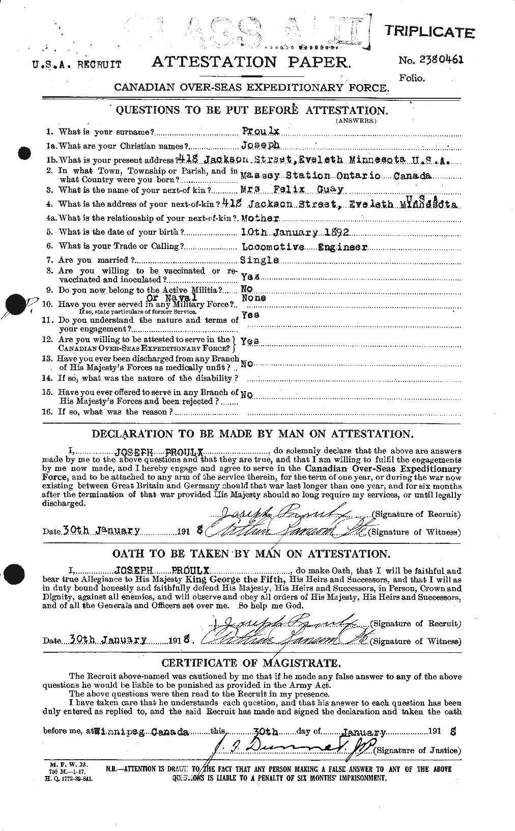 Personnel Records of the First World War - CEF 591598a