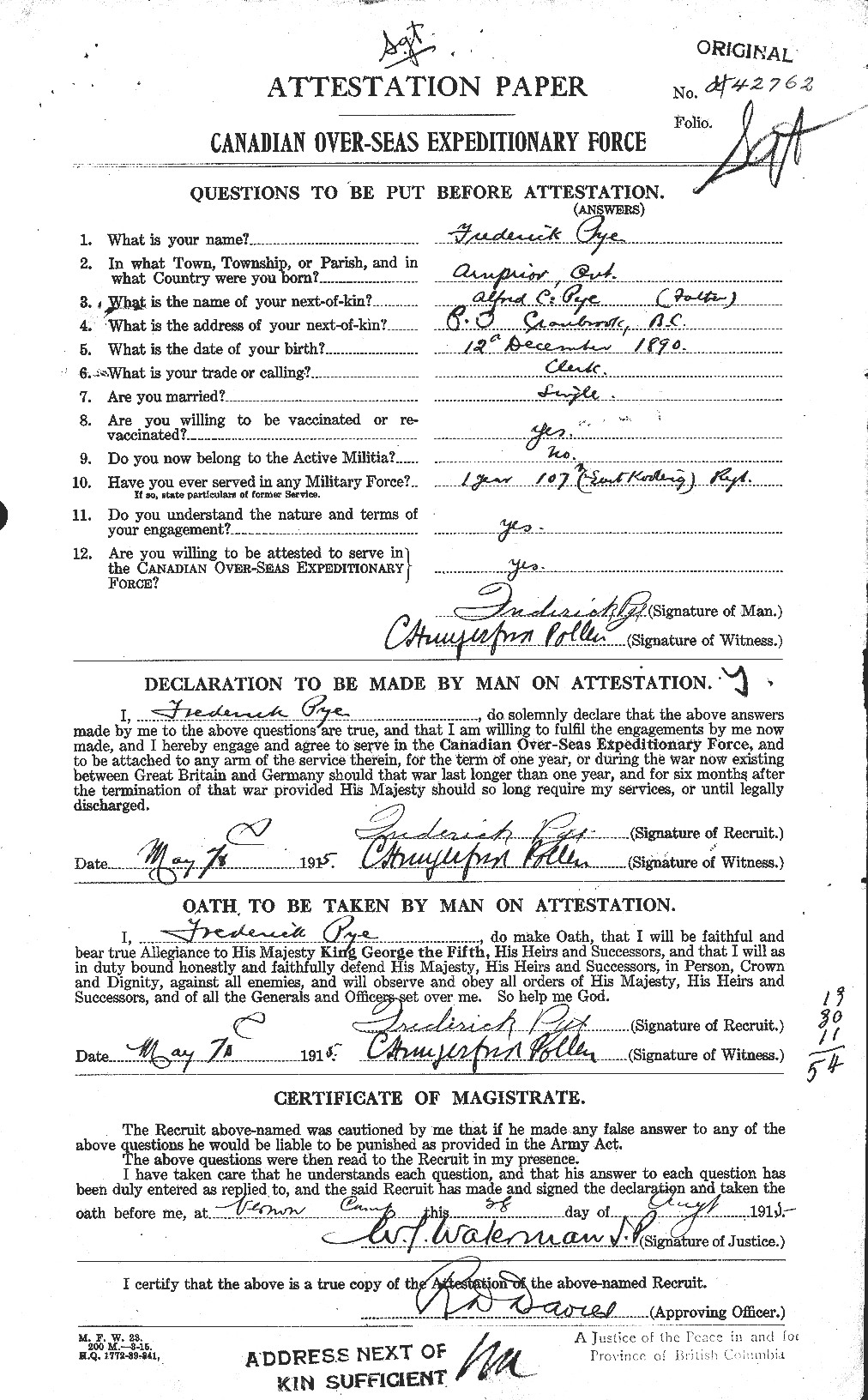 Personnel Records of the First World War - CEF 591843a