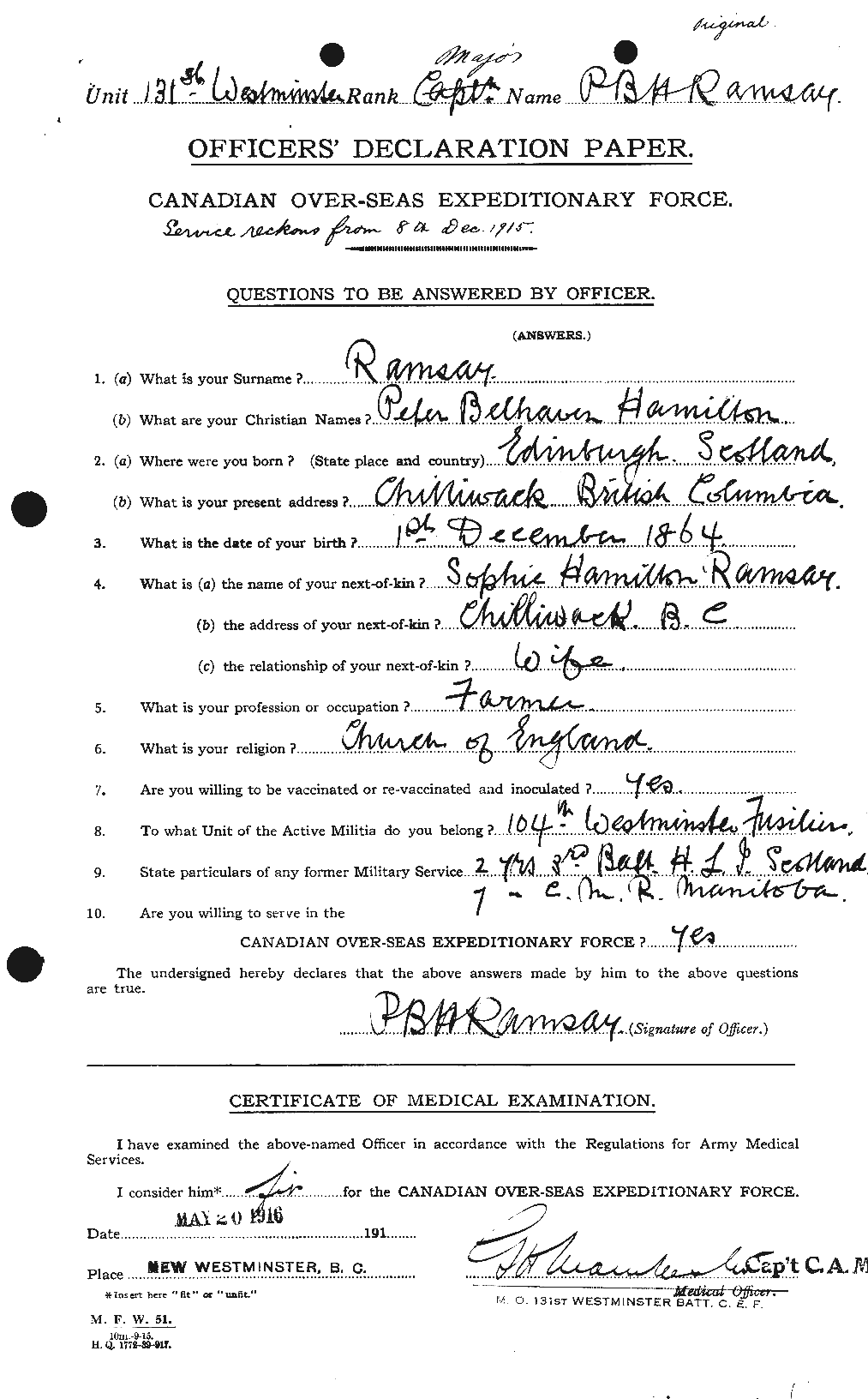 Personnel Records of the First World War - CEF 592578a
