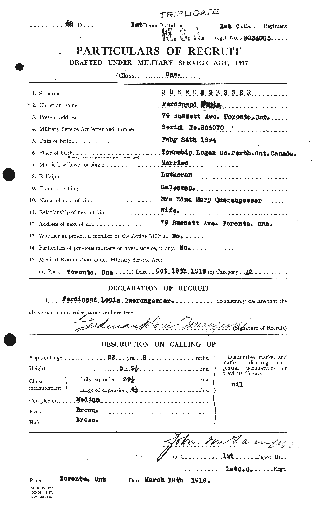 Personnel Records of the First World War - CEF 592850a