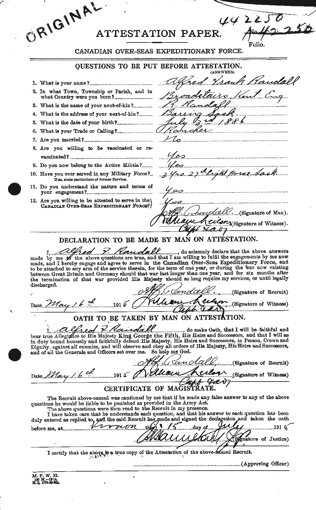 Personnel Records of the First World War - CEF 593357a