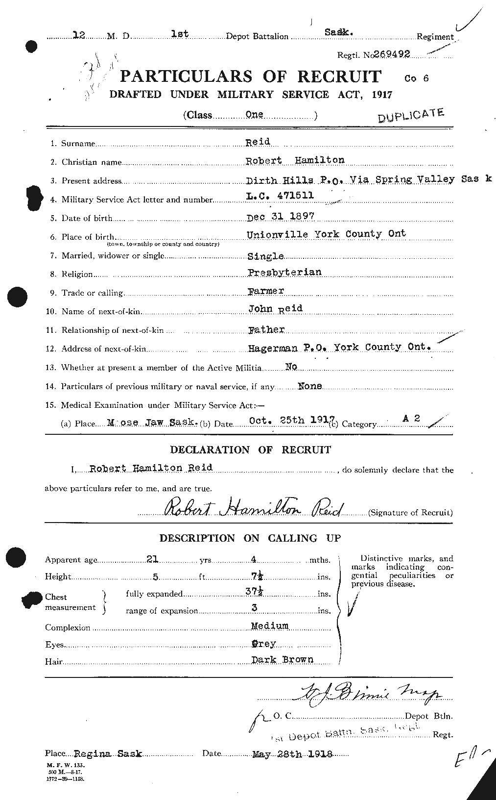 Personnel Records of the First World War - CEF 593913a