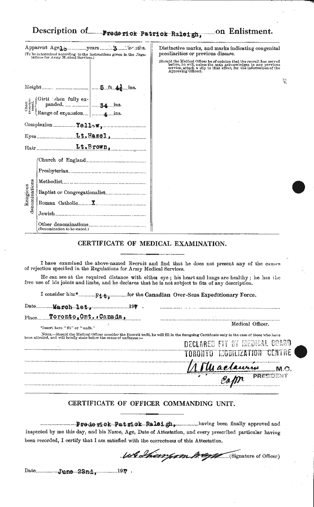 Personnel Records of the First World War - CEF 594450b
