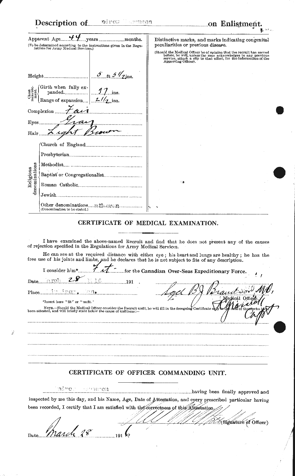 Personnel Records of the First World War - CEF 595043b