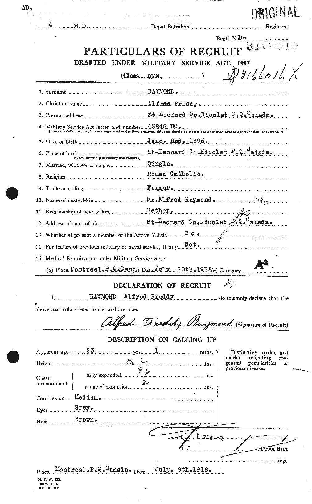 Personnel Records of the First World War - CEF 595251a